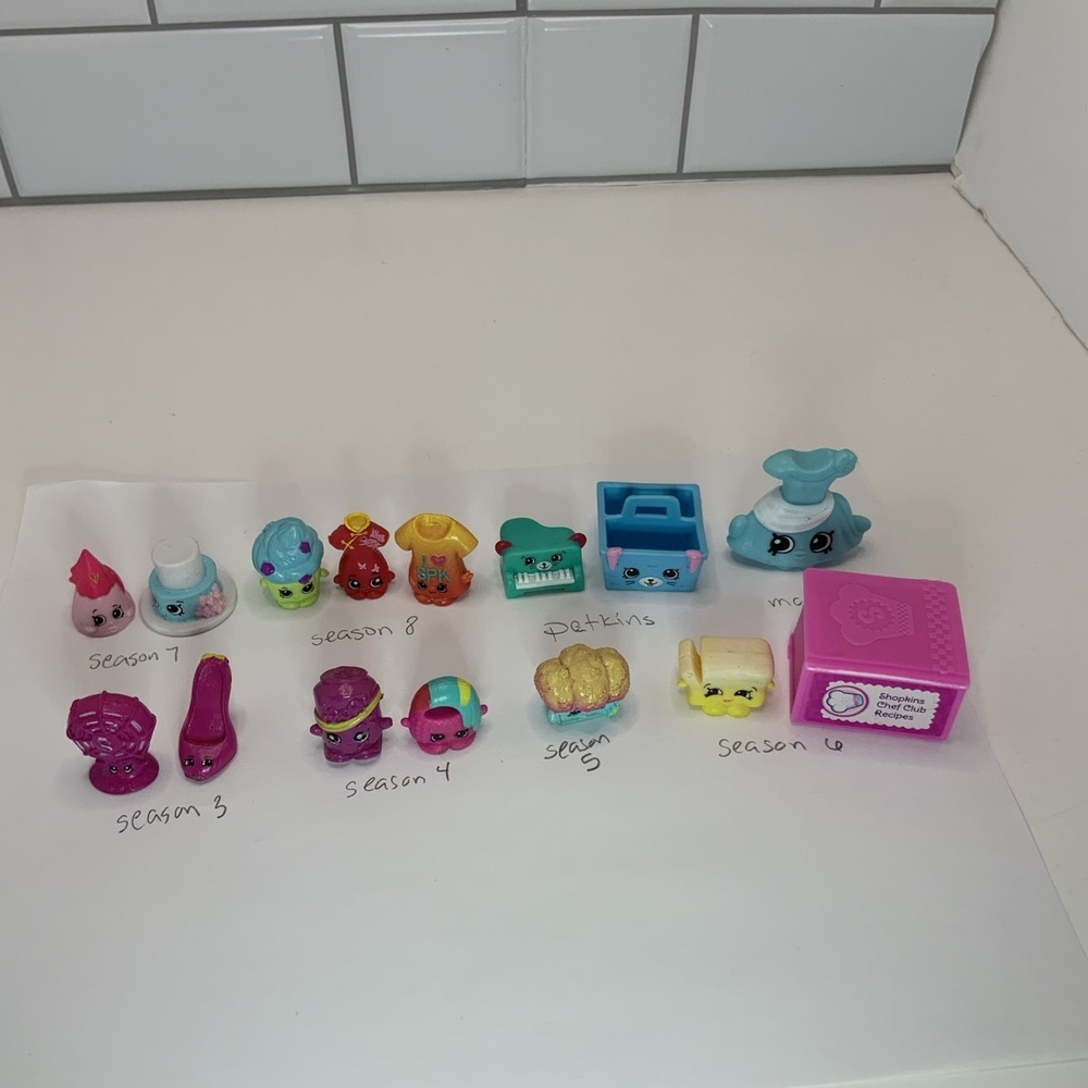 Shopkins Figures Mixed Lot of 15 - Season 3-8, 2 petkins, 1‎ McDonald's